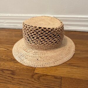 J Crew Straw Woven Packable Bucket Hat